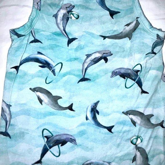 Posh Peanut dolphin romper sz 12-18 months EUC smoke free home - Picture 2 of 5
